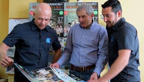 Ram�n Cabodevila, Vicente Castro y Maxi L�pez (de izquierda a derecha), en la presentaci�n de la velada.