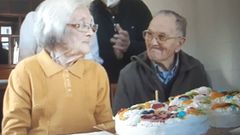 Carmen y Luis superaron el coronavirus en el �ltimo mes y celebraron el s�bado su 65 aniversario de boda