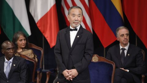 Murakami durante la entrega de los Premios Princesa de Asturias del 2023