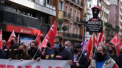 Concentraci�n contra la siniestralidad laboral en Oviedo