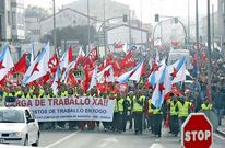 Los trabajadores de Navantia ya se movilizaron el pasado a�o en Santiago.