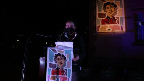 Acto en Carballo: inauguraci�n dunha ilustraci�n, lectura de poemas e actuaci�n do grupo Quercus Blues