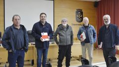Filem�n Rivas, Francisco Javier Rodr�guez, Xos� Lois V�zquez, Javier Blanco e Jorge Varela, en la presentaci�n del cat�logo de Alterarte