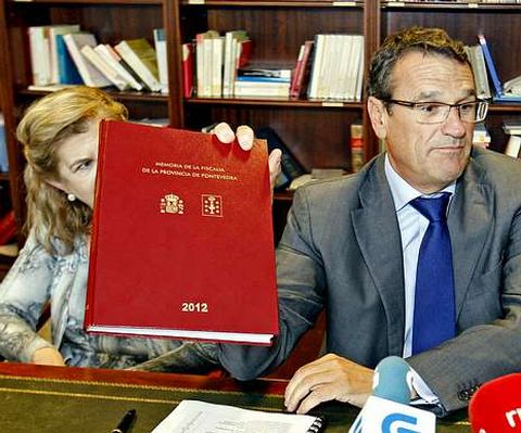 El fiscal Aladro ayer en la presentaci�n de la memoria.