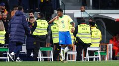 Endrick.Endrick dedica su gol en el Bernab�u a su novia Gabriely Miranda