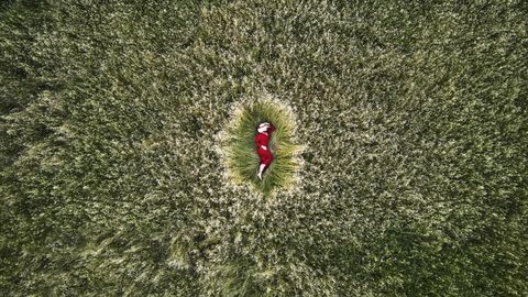 �Silvia� se denomina esta imagen en la que una mujer centra la atenci�n rodeada de verd