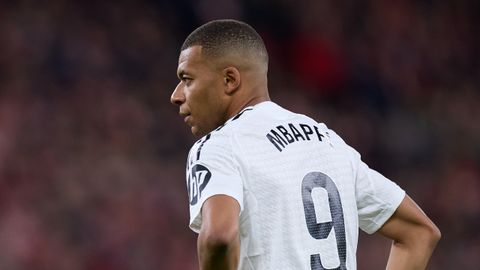 Kylian Mbapp�.Kylian Mbapp� con el Real Madrid tras fallar un penalti frente al Athletic