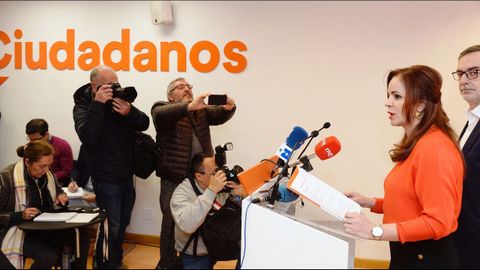 Silvia Clemente junto al secretario general de Ciudadanos, Jos� Manuel Villegas