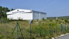 La base del helic�ptero, cerrada.