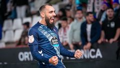 El delantero del Celta Borja Iglesias, celebrando uno de sus goles de la presente temporada.