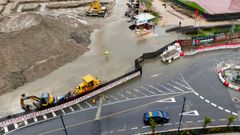 Zona de Balados anegada a causa de las lluvias