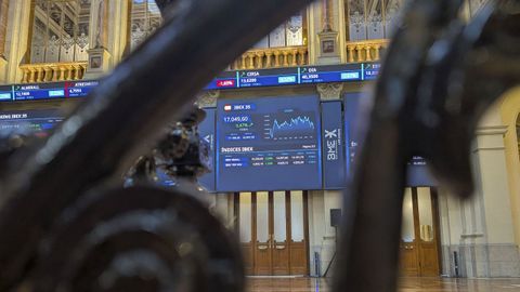 Imagen de ayer de la bolsa espa�ola