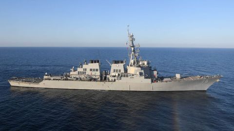 Imagen del USS Porter desde donde se lanz� el ataque estadounidense sobre Siria