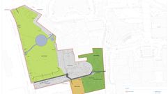 Plano de las actuaciones que se acometer�n en la zona del helipuerto del viejo HUCA.Plano de las actuaciones que se acometer�n en la zona del helipuerto del viejo HUCA