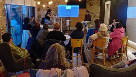 Ra�l, durante su intervenci�n este pasado jueves en Laxe