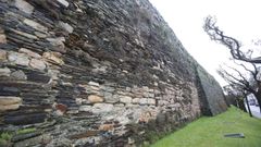 Costras y erosi�n por poluci�n en tramos de la Muralla de Lugo