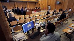 Juicio sobre la propiedad del pazo de Meir�s, uno de los celebrados en Galicia en el 2020, en plena pandemia.