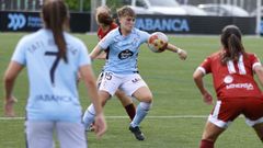 La futbolista de As Celtas Mar�a Figueroa, durante un partido en A Madroa en la temporada 2025/2026.
