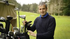 El exjugador del Deportivo Fran, en el campo de golf de A Zapateira