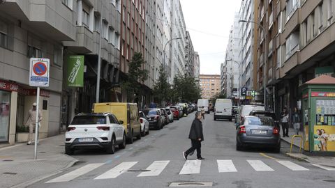 Imagen de la r�a de Santiago de Chile, en el Ensanche compostelano