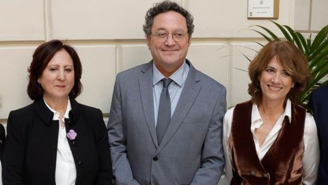 La fiscal general del Estado, Teresa Peramato, el ex fiscal general del Estado �lvaro Garc�a Ortiz, y la fiscal Dolores Delgado, el pasado diciembre.