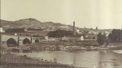 Imagen de la Biblioteca da Deputaci�n de Ourense en la que se ve la central el�ctrica de Conde Valv�s en el campo de Os Remedios