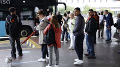 Colas en la estaci�n de autobuses de A Coru�a