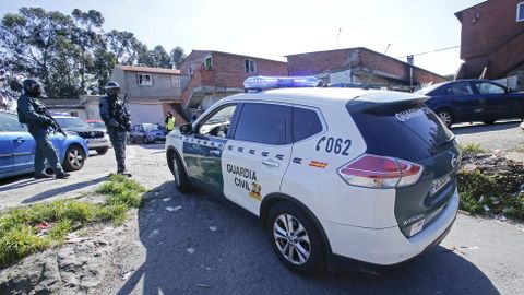 Operacin antidroga de la Guardia Civil en el poblado del Vao