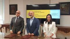 Jos� Manuel Baltar, Jos� Antonio Quiroga y Sandra Quintas