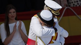 La princesa Leonor participa en los actos militares de la Escuela Naval de Marn