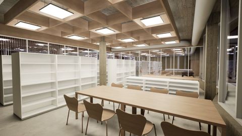 Recreaci�n del aspecto que tendr� la biblioteca de Palavea