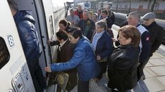 Viaje reivindicativo en tren Guitiriz-Monforte