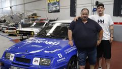 Juan Carlos Villanueva, Marab�, y Bruno Villanueva, padre e hijo con el Ford Sierra Cosworth con el que compiten como piloto y copiloto