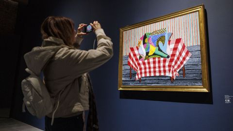 Cuadro en exposici�n de David Hockney.