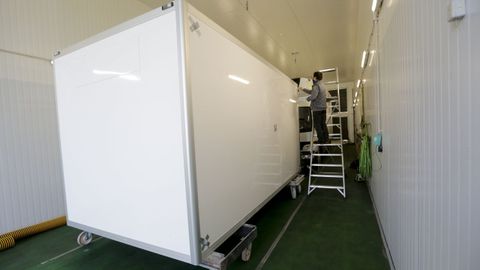 La c�mara clim�tica que SyC Applus tiene en Sada, al lado de la ITV, tiene 26 metros de largo