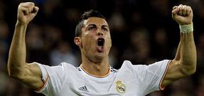 Cristiano Ronaldo celebra con un gesto de fuerza uno de los goles que ha conseguido en esta temporada en la Liga.