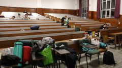 La huelga en la facultad compostelana cumpli� ayer su cuarta jornada