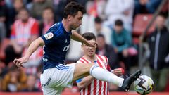 Borja S�nchez, durante el Sporting-Oviedo