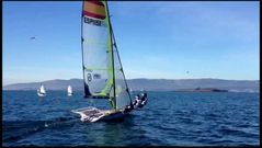 Tamara Echegoyen y Berta Betanzos se inician en Arousa en su nueva clase ol�mpica