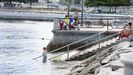 Las escaleras de acceso a la zona de bao de O Parrote
