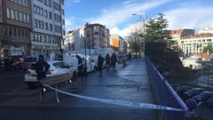 Placas de hielo en la avenida de Oza