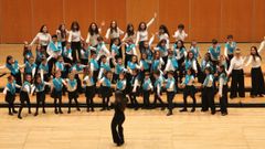 Actuaci�n de uno de los coros de la Escuela de M�sica Divertimento de Oviedo