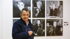 Xulio Gil en la inauguraci�n de su muestra en Afundaci�n