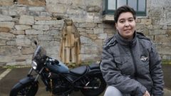 Beatriz Feij�o, presidenta del club de motos Royal Taboadela

