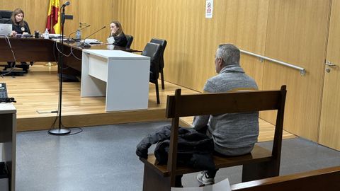 El acusado, durante el juicio en Ourense