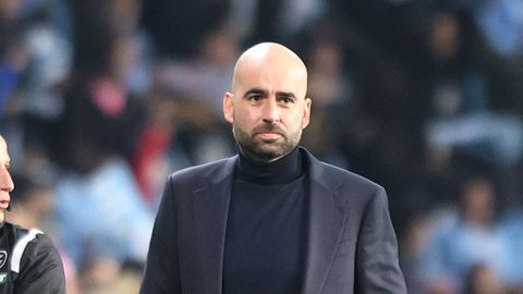 El entrenador del Celta, Claudio Gir�ldez, en un�partido de esta temporada en Bala�dos.