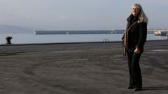 Matilde, con la bufanda que perdi� el s�bado en A Coru�a