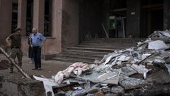 Destrozos causados por las bombas rusas el pasado 17 de agosto en la Universidad de Mykolaiv