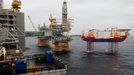 Plataformas petrol�feras en aguas noruegas del mar del Norte.