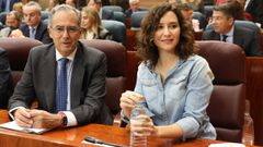 La presidenta de la Comunidad de Madrid, Isabel D�az Ayuso, este jueves, en la Asamblea regional